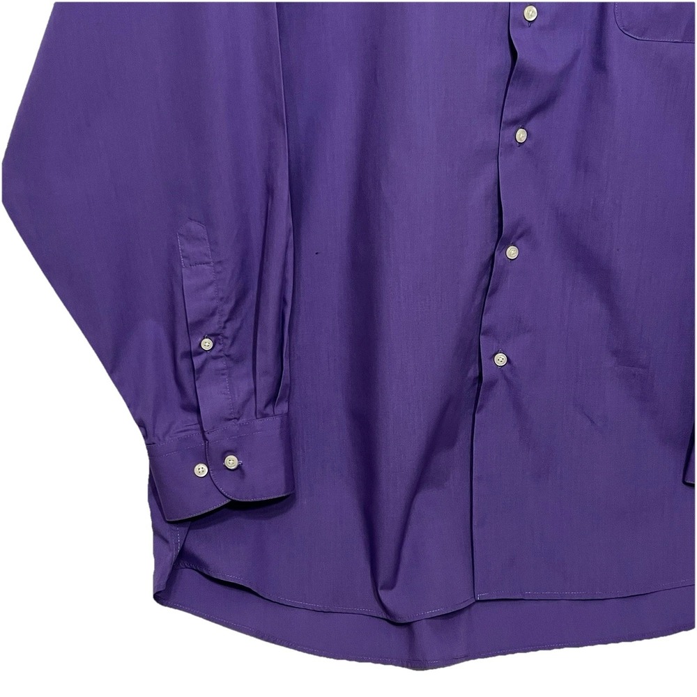 Ivy Crew Long Sleeve Button Up Dress Shirt Purple Men Size 2XL 18-18.5 34/35 - Picture 4 of 9